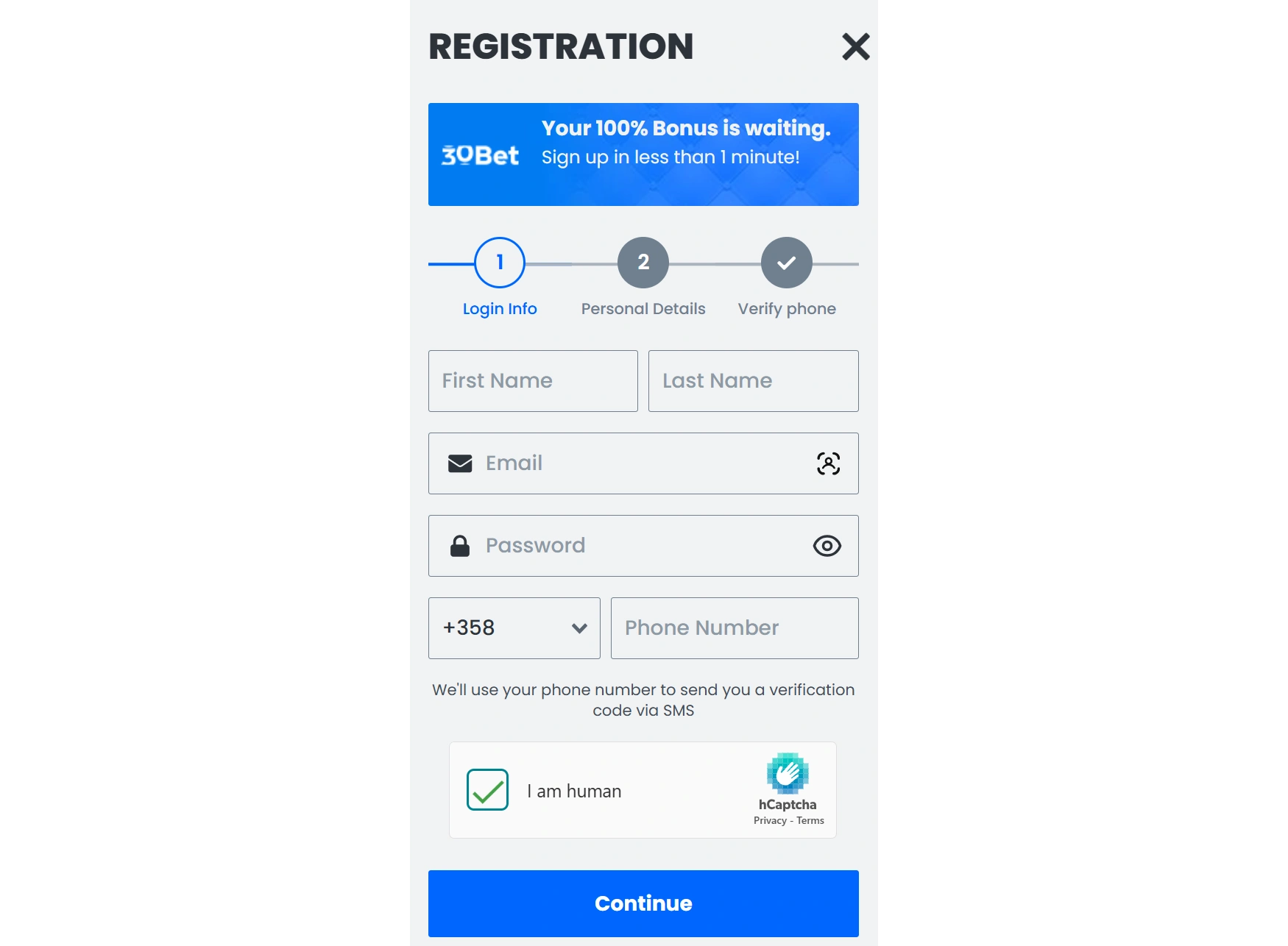 How to Register at 30Bet